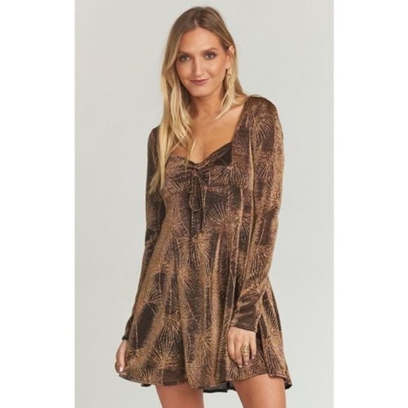 Show Me Your MuMu Dresses & Skirts - SMYM Dominique Mini Dress Goldie Frond X